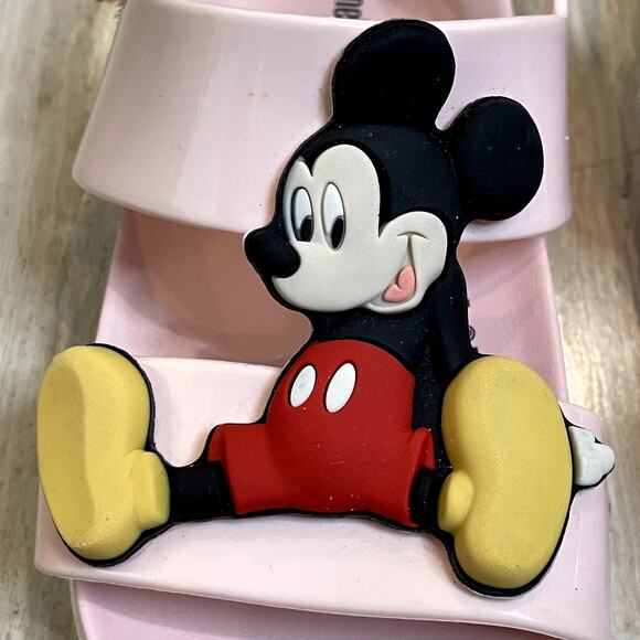 Mini Melissa Cosmic Disney Sandals Girls Disney Minnie and Mickey Mouse Pink C10 - Picture 3 of 12